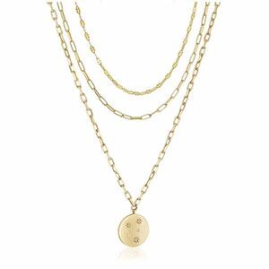 Ela Rae starburst pre-layered charm necklace